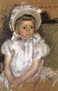 Mary Cassatt the girl wearing the white bonnet USA oil painting reproduction